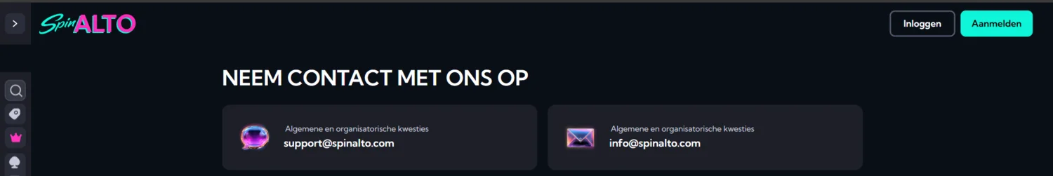 Spinalto Casino Klantenservice