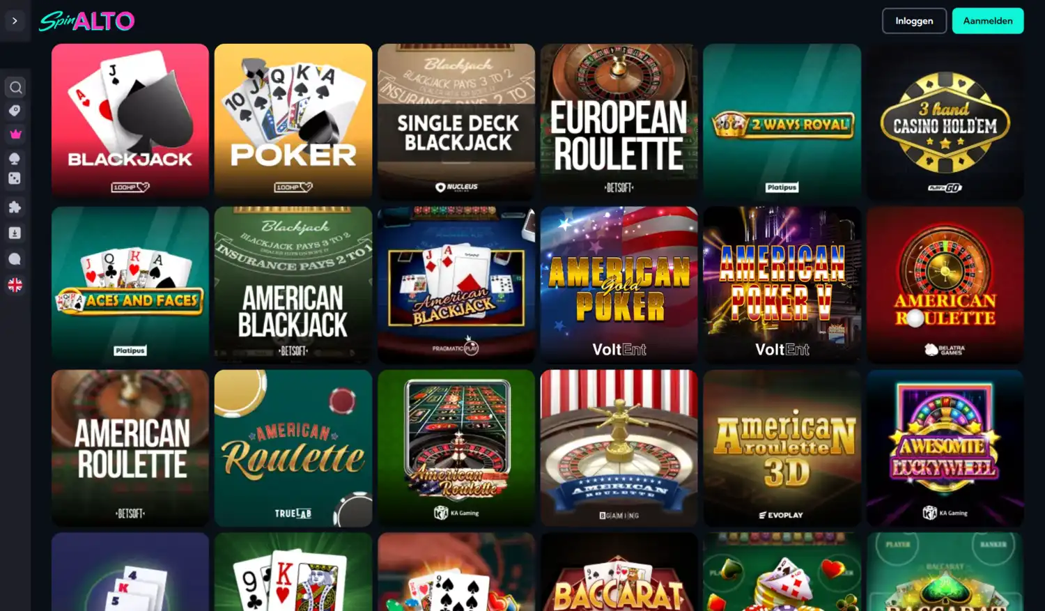 Spinalto Casino Tafelspelen